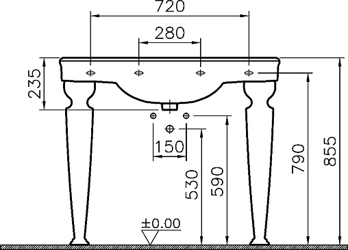 Раковина VitrA Efes 100 белый 6209B003-0001
