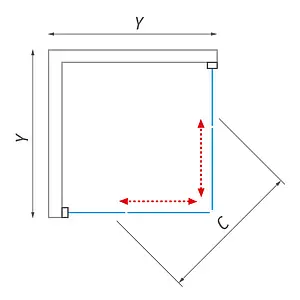 Душевая дверь 900мм прозрачное стекло Roltechnik Proxima Line PXS2/900*2000 L 528-9000000-00-02, 2
