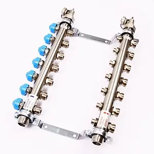 Группа коллекторная без расходомеров 7 отводов 1"н/н x ¾"ек Uni-fitt 456W4307 Группа коллекторная без расходомеров 7 отводов 1"н/н x ¾"ек Uni-fitt 456W4307, 3