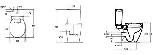 Унитаз-компакт безободковый Ideal Standard Connect AquaBlade белый Унитаз-компакт безободковый Ideal Standard Connect AquaBlade белый, 2