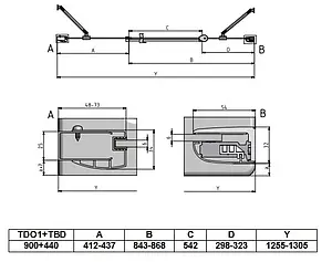 Дверь в нишу 1300мм прозрачное стекло Roltechnik Tower Line TDO1+TBD/900*440 724-9000000-00-02+744-0380000-00-02 Дверь в нишу 1300мм прозрачное стекло Roltechnik Tower Line TDO1+TBD/900*440 724-9000000-00-02+744-0380000-00-02, 2