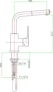 Смеситель для кухни с выдвижным изливом Fiore Kyma хром 75CR5499 Смеситель для кухни с выдвижным изливом Fiore Kyma хром 75CR5499, 2