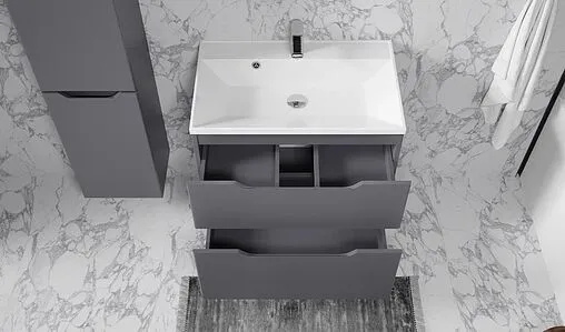 Тумба под умывальник подвесная Raval Wector 70 антрацит Wct.01.70/P/A/MD