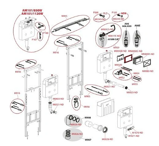Инсталляция для подвесного унитаза AlcaPlast Sadromodul AM101/1120V