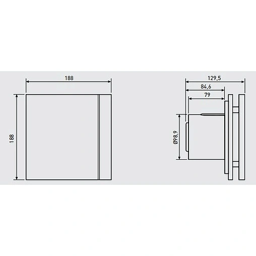 Вентилятор вытяжной D=100мм белый, Swarovski Soler & Palau Silent-100CZ Design swarovski