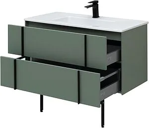 Тумба-умывальник подвесная Allen Brau Reality 100 олива 1.32007.CGM+, 5