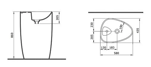 Раковина Allen Brau Infinity 56 белый 4.21015.20