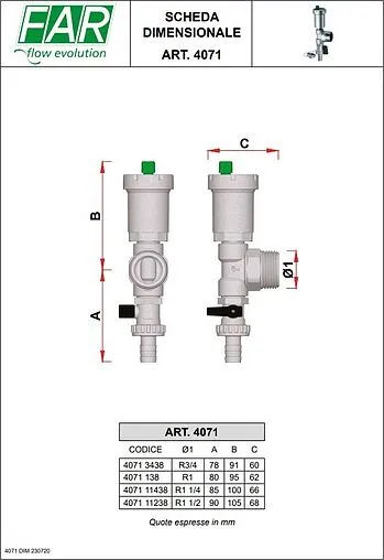 Узел концевой для коллектора 1"н Far FK 4071 138 Узел концевой для коллектора 1"н Far FK 4071 138