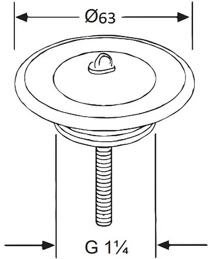 Выпуск для раковины с решеткой и пробкой Kludi хром 1041135-00 Выпуск для раковины с решеткой и пробкой Kludi хром 1041135-00