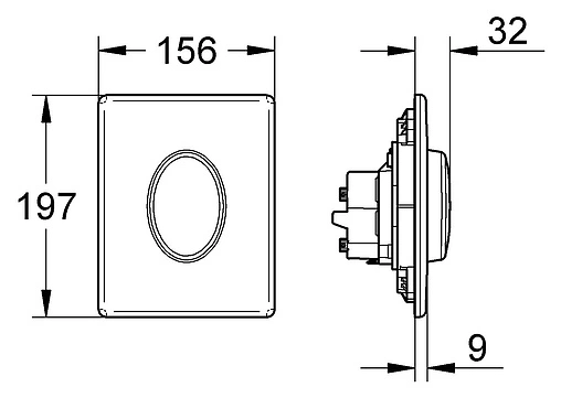 Клавиша смыва для унитаза Grohe Skate Air 38564SH0 альпин-белый