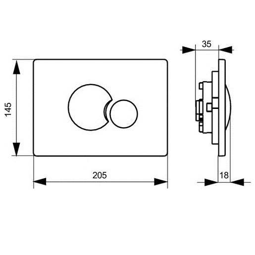 Клавиша смыва для унитаза Sanit S706 16.706.D2..0000 бронза