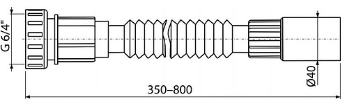 Слив гофрированный AlcaPlast 1½x40мм L=350-800мм A79 Слив гофрированный AlcaPlast 1½x40мм L=350-800мм A79