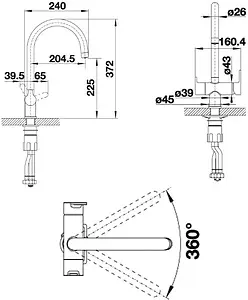 Смеситель для кухни с подключением к фильтру Blanco Trima хром 525136, 2