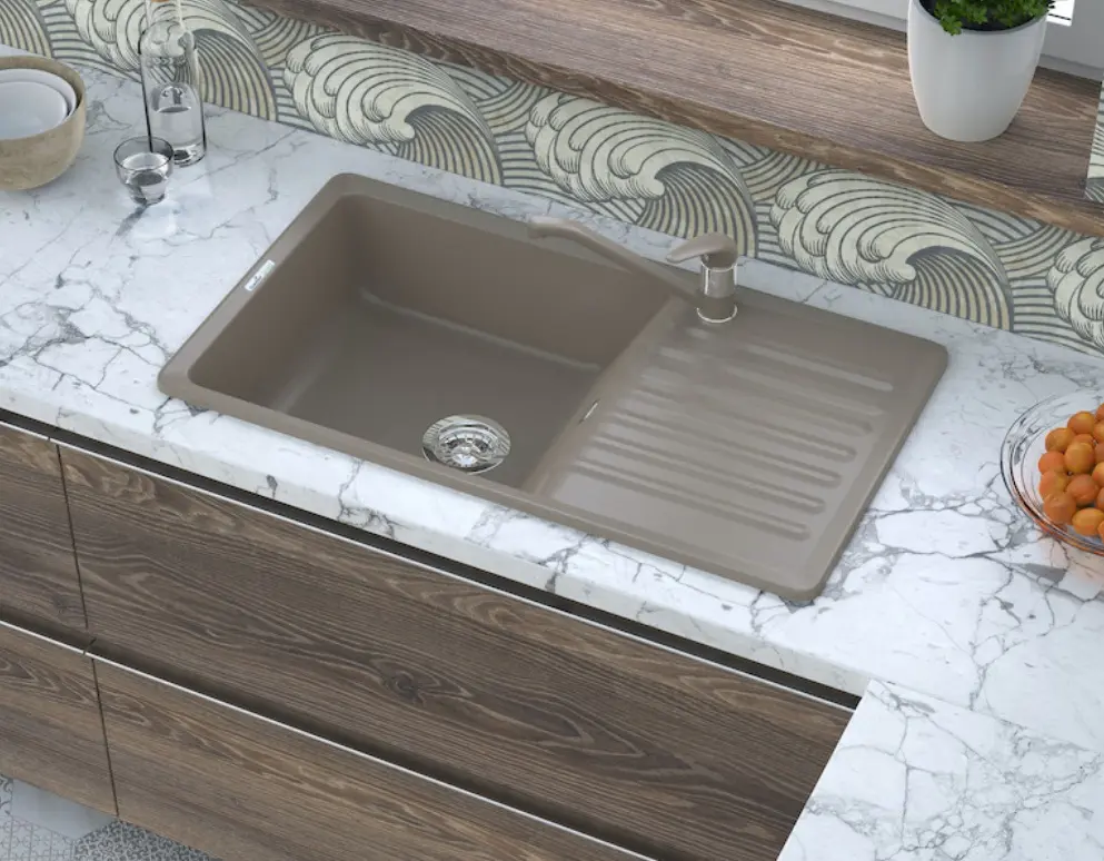 Мойка кухонная GranFest Quarz GF-ZW-73 бежевый Мойка кухонная GranFest Quarz GF-ZW-73 бежевый, 4