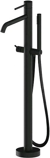 Смеситель для ванны напольный Paffoni Light чёрный матовый LIG032NO