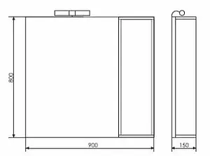 Шкаф-зеркало Comforty Терция 90 кофе полоска/белый 00003130757CF, 2