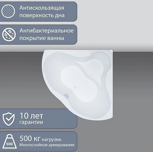 Ванна акриловая Triton Медея 142.5x142.5 Н0000000202