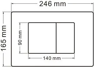 Клавиша смыва для унитаза Abber AC0121MCH хром матовый, 2