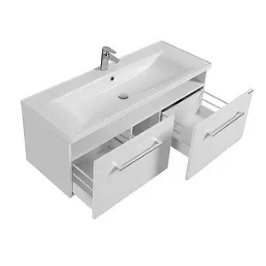 Тумба-умывальник подвесная Aquaton Мадрид 120 M белый 1A1703K2MA010, 3