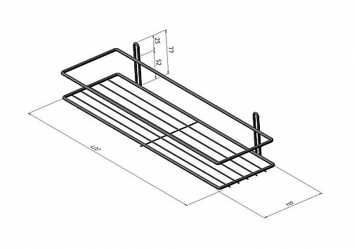 Полка Aquanet хром П3281