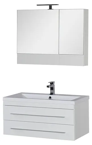 Шкаф-зеркало Aquanet Нота 90 L белый 00165371 Шкаф-зеркало Aquanet Нота 90 L белый 00165371