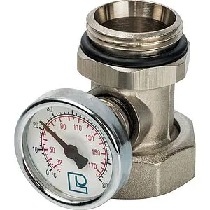 Тройник коллекторный с термометром (0-80°С) 1&quot;н x 1&quot;нг Luxor CR 499 68559803, 2