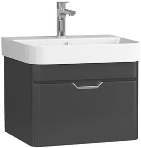 Тумба-умывальник подвесная ISVEA Fonte 57 чёрный 21USS114057I+10SQ50057SV, 1