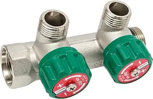 Коллектор регулирующий проходной 2 отвода ¾&quot;в/н x ½&quot;н Uni-fitt 411N3220, 5