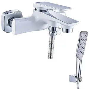 Смеситель для ванны Lemark Allergo белый/хром LM5914CW Смеситель для ванны Lemark Allergo белый/хром LM5914CW, 1