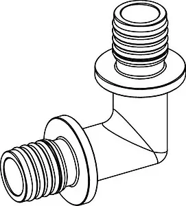 Уголок аксиальный соединительный 16мм TECEflex 767016, 2