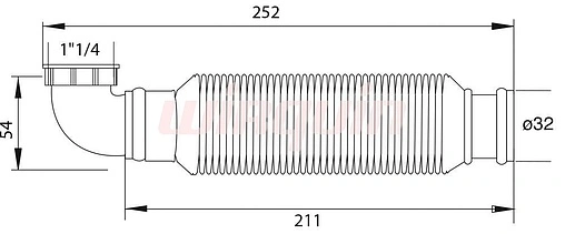 Сверхкомпактный сифон для раковины Wirquin SENZO белый 31560002 Сверхкомпактный сифон для раковины Wirquin SENZO белый 31560002