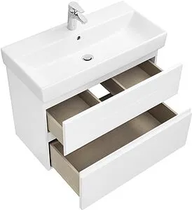 Тумба-умывальник подвесная Roca Oleta 80 белый глянец A857640806+3274C500Y Тумба-умывальник подвесная Roca Oleta 80 белый глянец A857640806+3274C500Y, 4