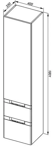 Шкаф-пенал Aquanet Виго 40 R белый 00183402 Шкаф-пенал Aquanet Виго 40 R белый 00183402