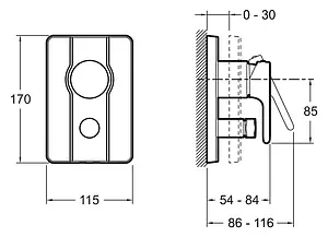 Смеситель для ванны скрытого монтажа Jacob Delafon Singulier хром E98720-CP Смеситель для ванны скрытого монтажа Jacob Delafon Singulier хром E98720-CP, 2