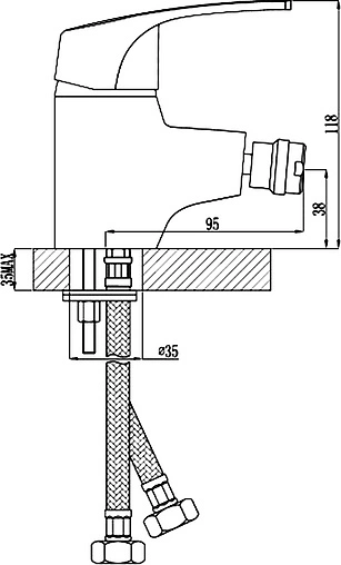 Смеситель для биде Rossinka хром D40-51