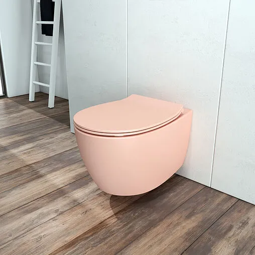 Унитаз подвесной безободковый ISVEA Sentimenti Neo Vortex лососевый 10AR02013-2S