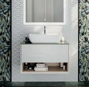 Тумба-умывальник подвесная Kerama Marazzi Plaza Modern 80 белый/дуб орегон PL.M.80.1\WHT+ Тумба-умывальник подвесная Kerama Marazzi Plaza Modern 80 белый/дуб орегон PL.M.80.1\WHT+, 3