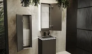 Шкаф-зеркало Jorno Incline 45 антрацит Inc.03.45/P/А/JR, 5