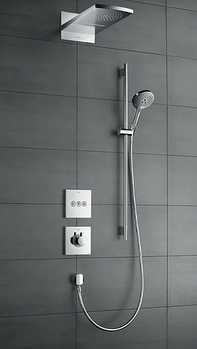 Вентиль переключающий на 3 потребителя Hansgrohe ShowerSelect шлифованная бронза 15764140