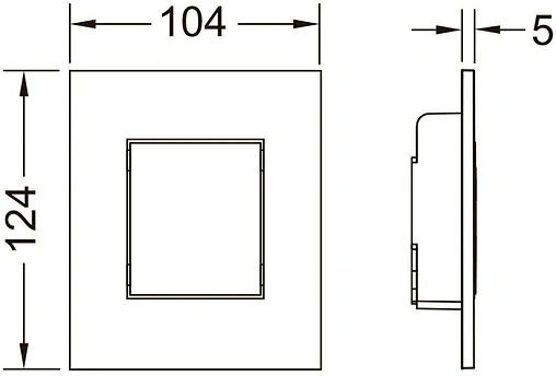 Клавиша смыва для писсуара TECEnow Urinal 9242407 белый матовый