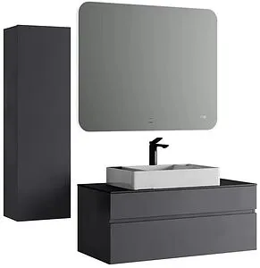 Тумба под умывальник подвесная Raval Decent 100 антрацит Dec.01.100/A/RL, 4