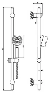 Душевая стойка BelBagno Oglio хром OGL-SAL-CRM Душевая стойка BelBagno Oglio хром OGL-SAL-CRM, 2
