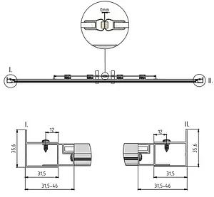 Дверь в нишу 1300мм прозрачное стекло Roltechnik Lega Line LLD4/1300 574-1300000-00-02, 2
