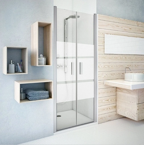 Дверь в нишу 900мм прозрачное/матовое стекло Roltechnik Tower Line TCN2/900 731-9000000-01-20