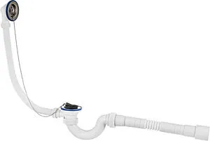 Слив-перелив для ванны VIRPlast Мини Элит хром 30980654 Слив-перелив для ванны VIRPlast Мини Элит хром 30980654, 1