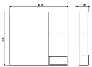 Шкаф-зеркало Comforty Турин 90 R дуб бежевый/белый 00004136265CF Шкаф-зеркало Comforty Турин 90 R дуб бежевый/белый 00004136265CF, 2