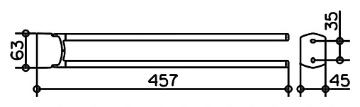 Полотенцедержатель Keuco Edition Palais хром 40018010000