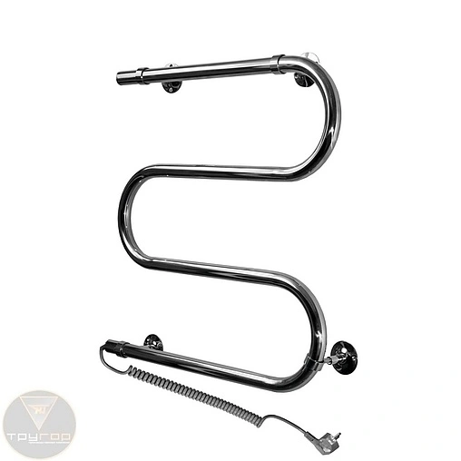 Полотенцесушитель электрический М-образный Тругор ПЭК2 50х50 полированная сталь