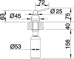Дозатор Blanco Tiga хром 510769 Дозатор Blanco Tiga хром 510769, 2