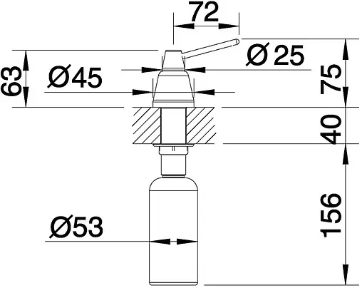 Дозатор Blanco Tiga хром 510769 Дозатор Blanco Tiga хром 510769